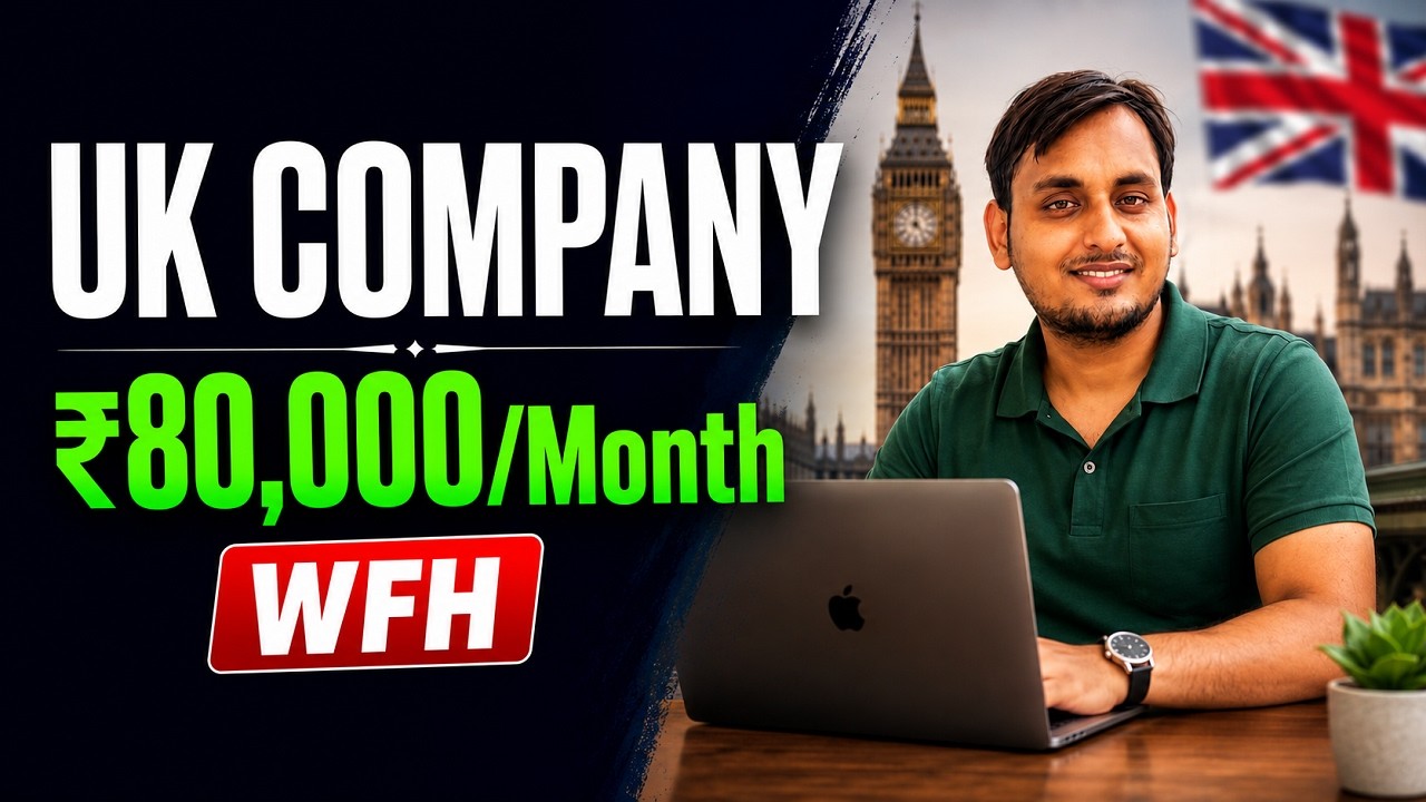 🔥 UK Company Work From Home Job 2026 | Salary ₹80,000/Month 😲 | Logic Hire Recruitment 🏠