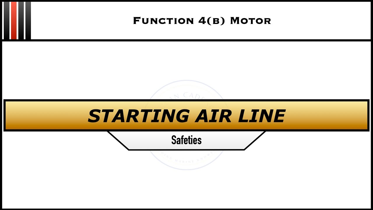 Starting Air Line Safeties for Main Engine| Starting Air System| Sulzer engine| Man B&W engine|