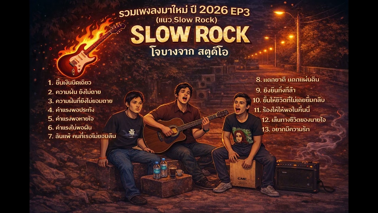 รวมเพลงมาใหม่ ปี 2026 EP3 (แนว Slow Rock) - โจบางจาก สตูดิโอ