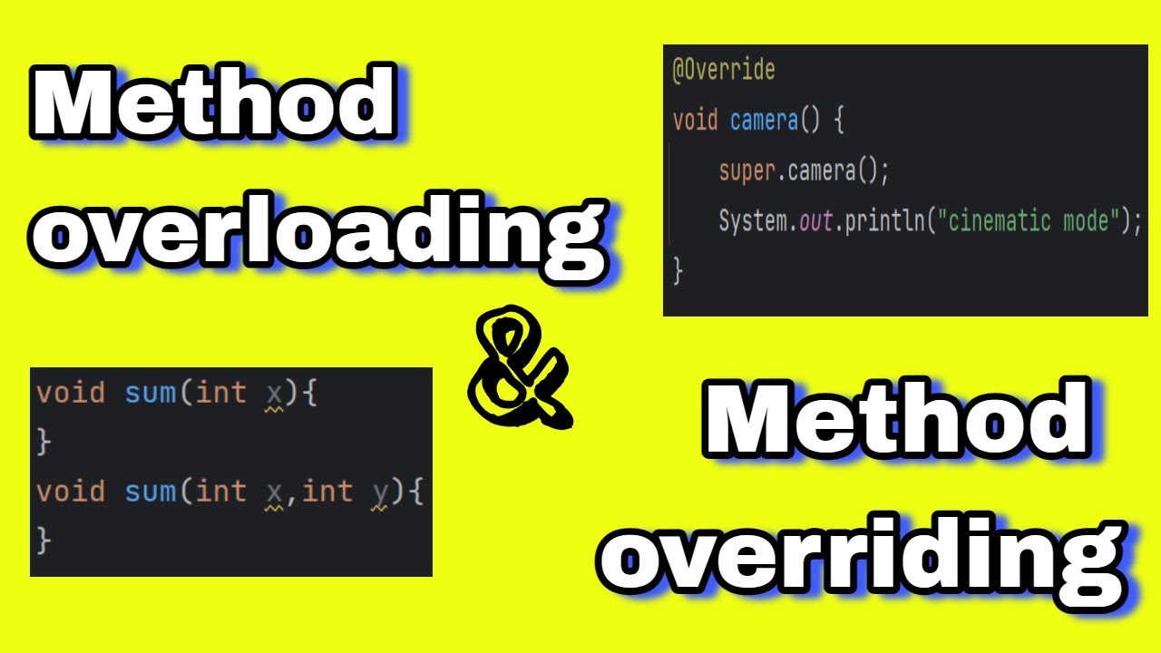 method overloading and method overriding in java | polymorphism in java