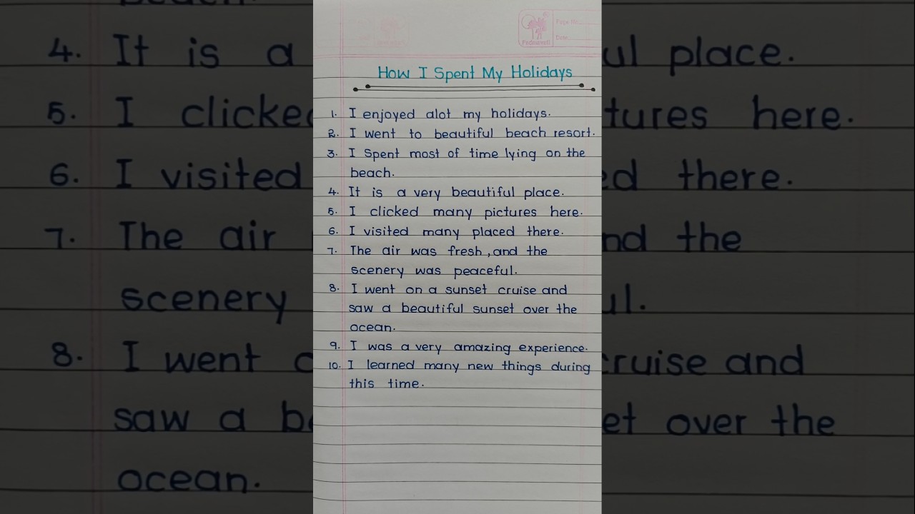 How I Spent My Holidays In English // #holidays