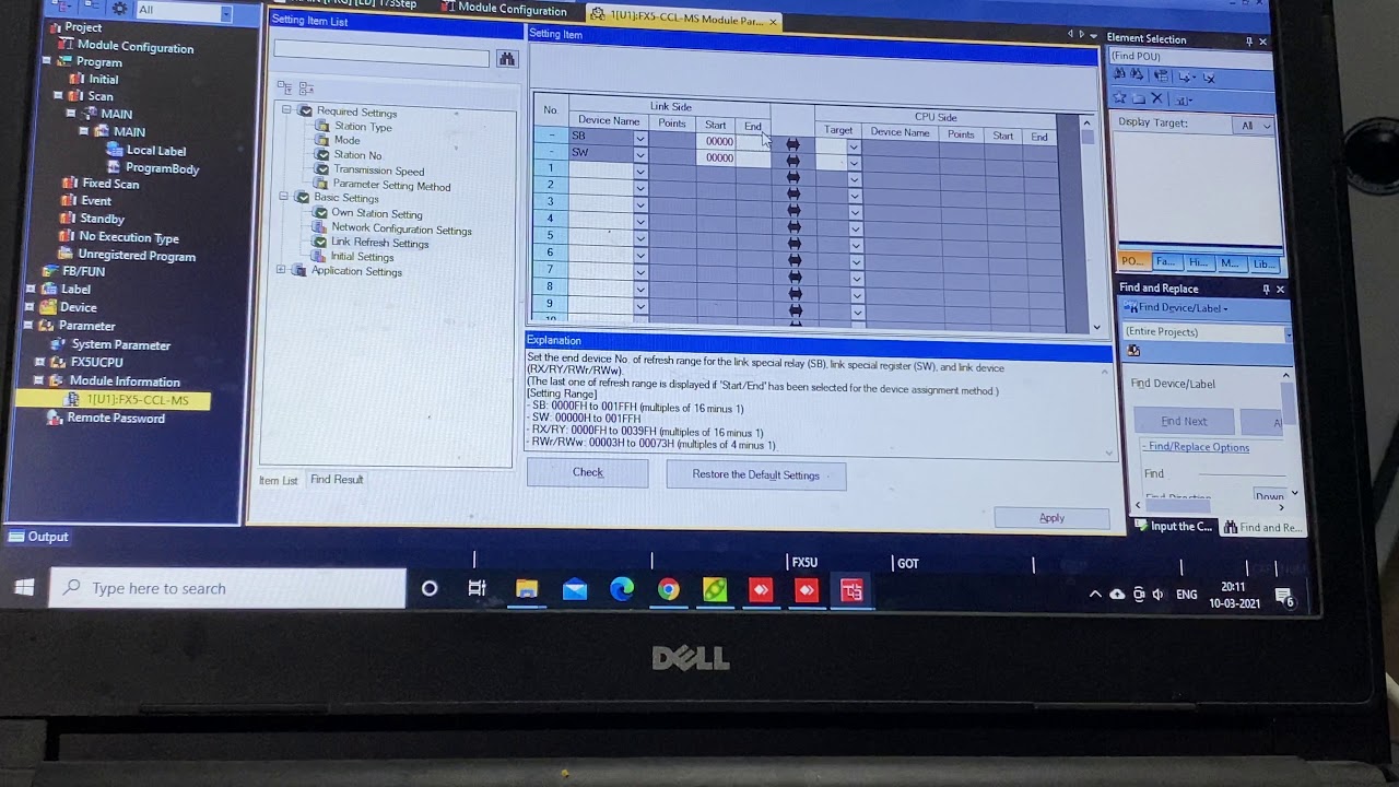 Fx5u cc link parameter for slave
