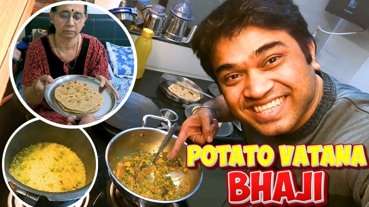 Potato Vatana Bhaji Simple Konkani Home Cooking | Konkani Vlogs | Ganesh Kini