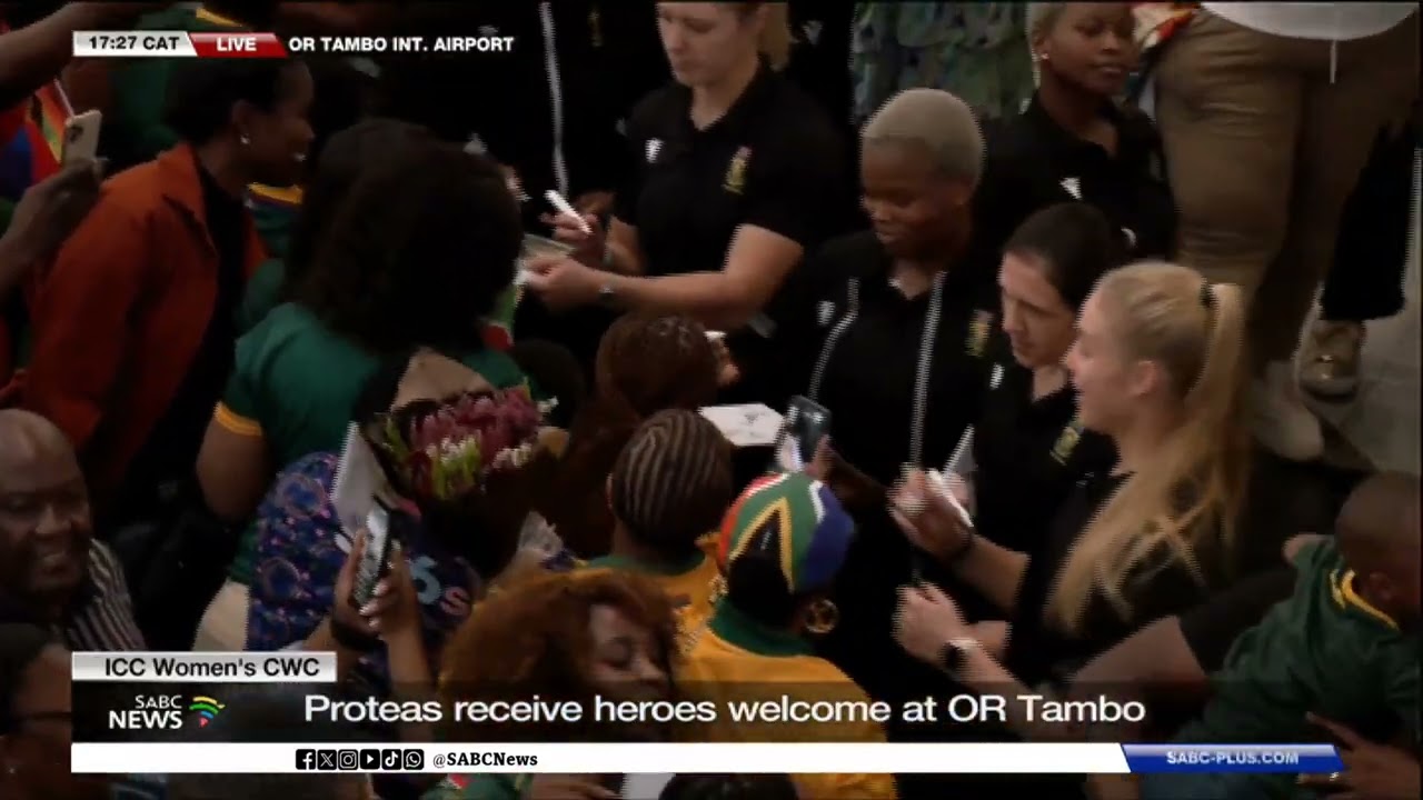 ICC Women's CWC | Proteas receive heroes welcome at OR Tambo