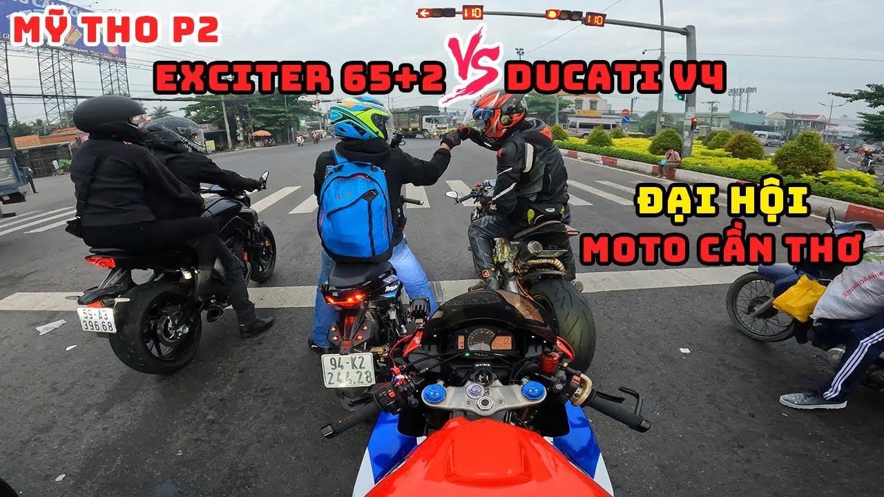 Vô Tình Gặp Exciter Độ Dợt Với Ducati V4|Đại Hội Moto Cần Thơ 2022|Mỹ Tho
