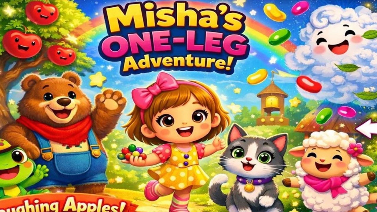 Masha’s One-Leg Adventure: Laughing Apples, Dancing Sheep & Funny Forest Friends!