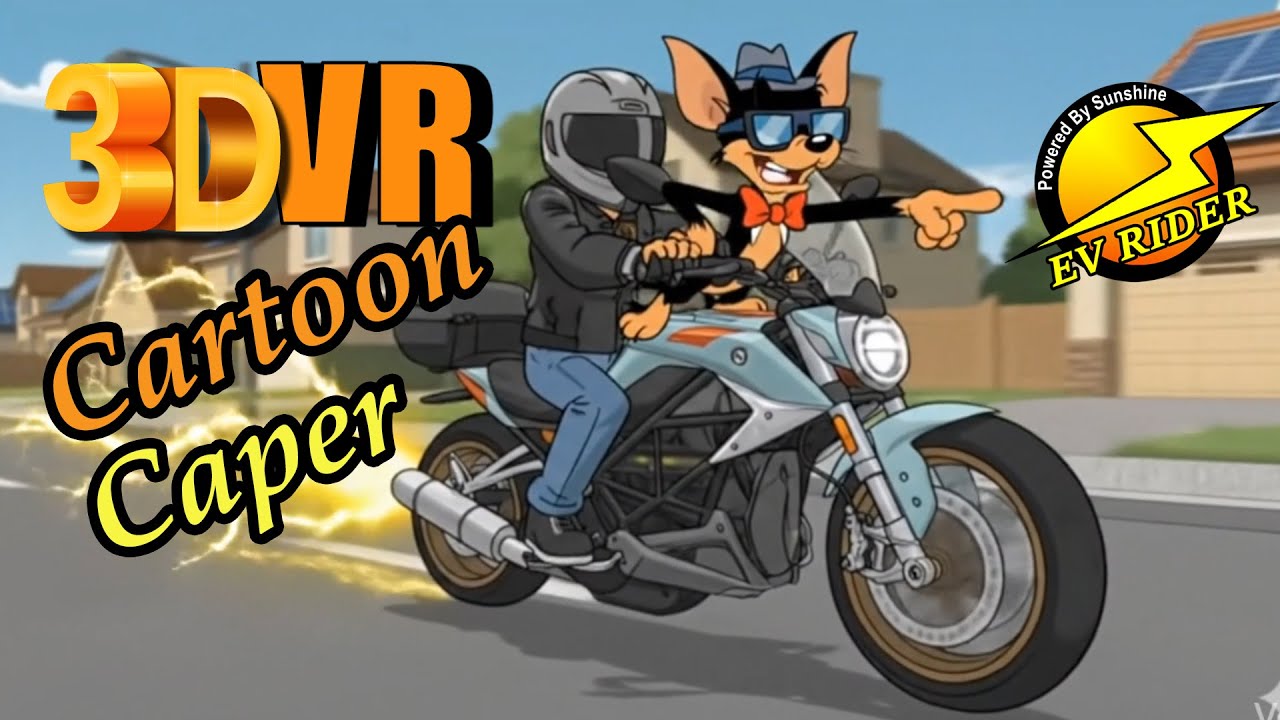 3D VR Cartoon: EV Rider & Zappy's Solar Adventure