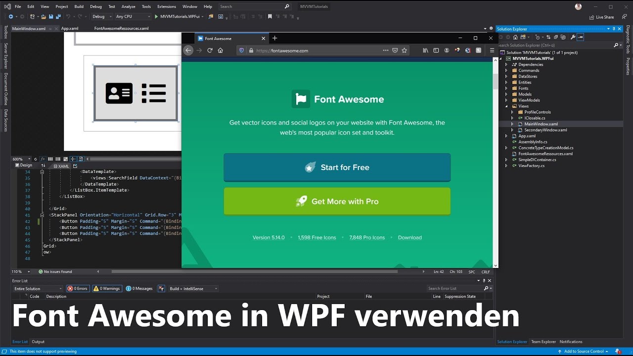 Font Awesome Icons in der WPF Applikation
