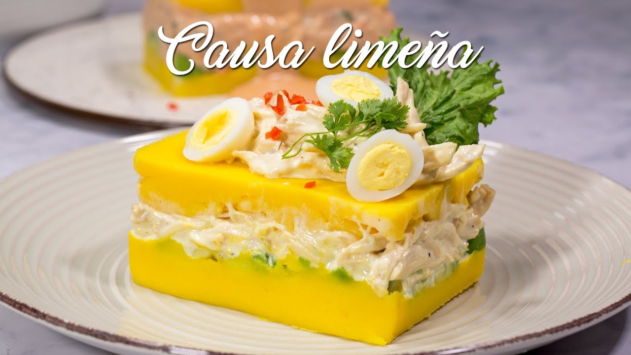 CAUSA DE CANGREJO Y CAUSA DE POLLO - COMIDA PERUANA | RECETA DE ACOMER.PE