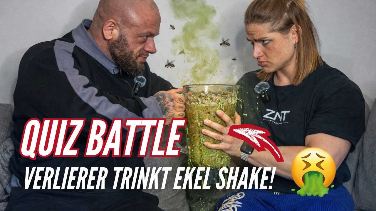 Bodybuilding-Quiz: Lena vs. Fabian 🧠💪 Wer trinkt den Ekel-Shake?! 🤢🥤