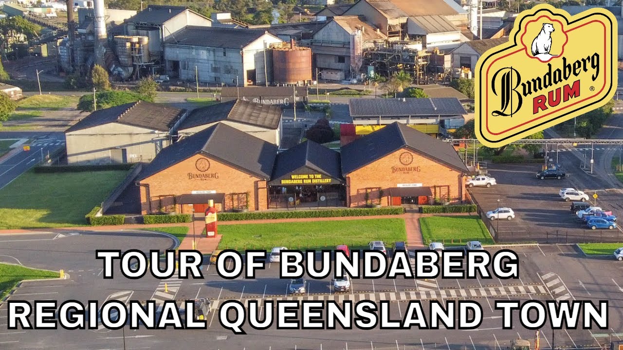 TOUR and Drone Footage of BUNDABERG Queensland Regional Australia | Bundaberg Rum Distillery