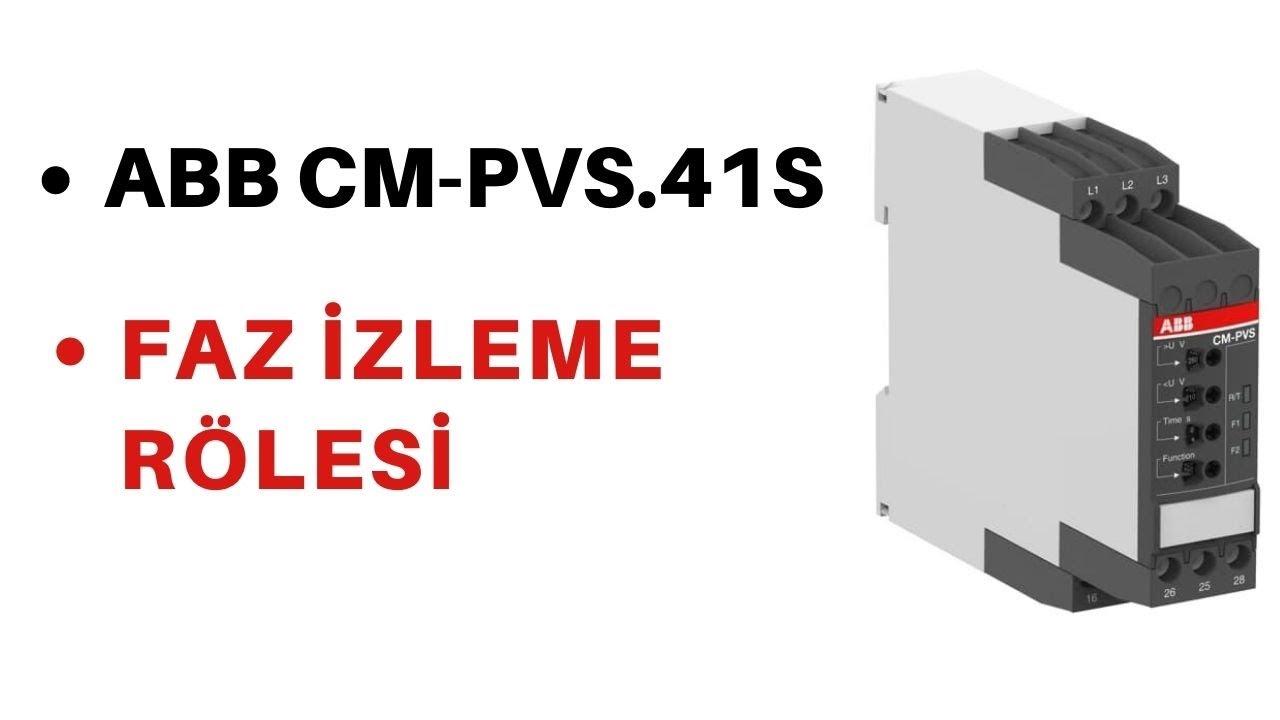 Faz izleme r&ouml;lesi (Three-phase monitoring relay ABB CM-PVS.41S)