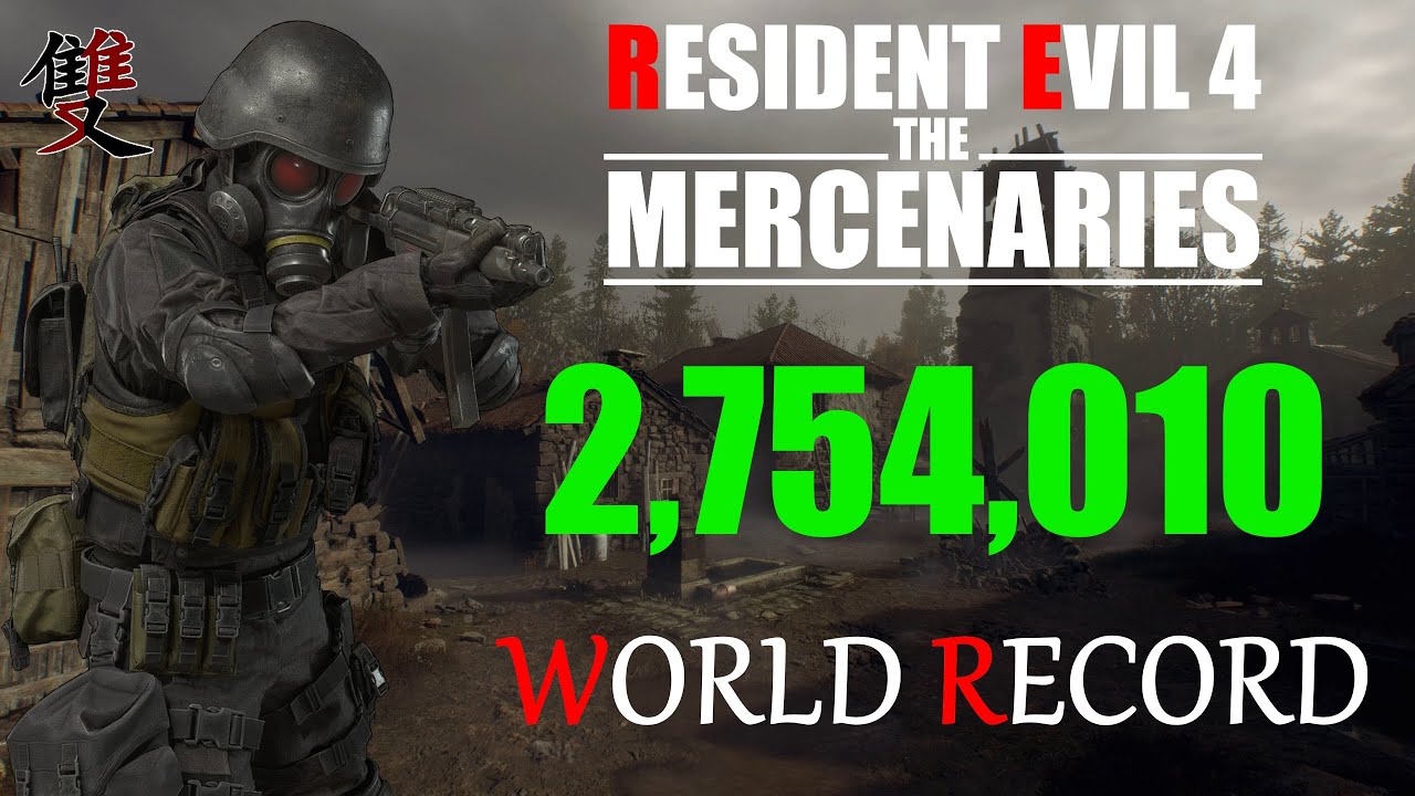 Resident Evil 4 Remake Mercenaries - 2,754,010 HUNK Village S++ | World Record Strategy