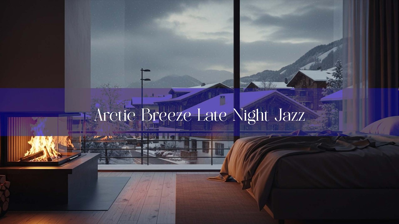 Soft Jazz Ambience ❄️ Frosted Window & Calm Winter Evening