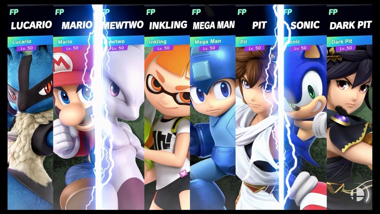 Super Smash Bros Ultimate Amiibo Fights Request #338 10 Stock 8 Player Smash on Big Battlefield
