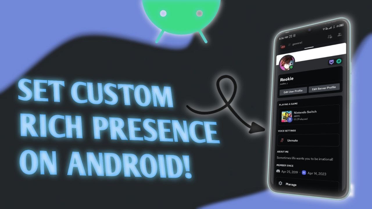 Пользовательское расширенное присутствие: настройка в Discord для Android | Пошаговое руководство...