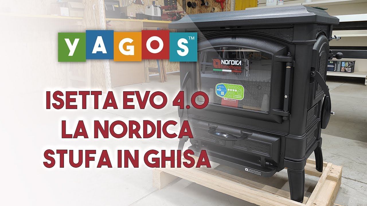 Isetta Evo 4.0 La Nordica stufa legna in ghisa panoramica prodotto Yagos
