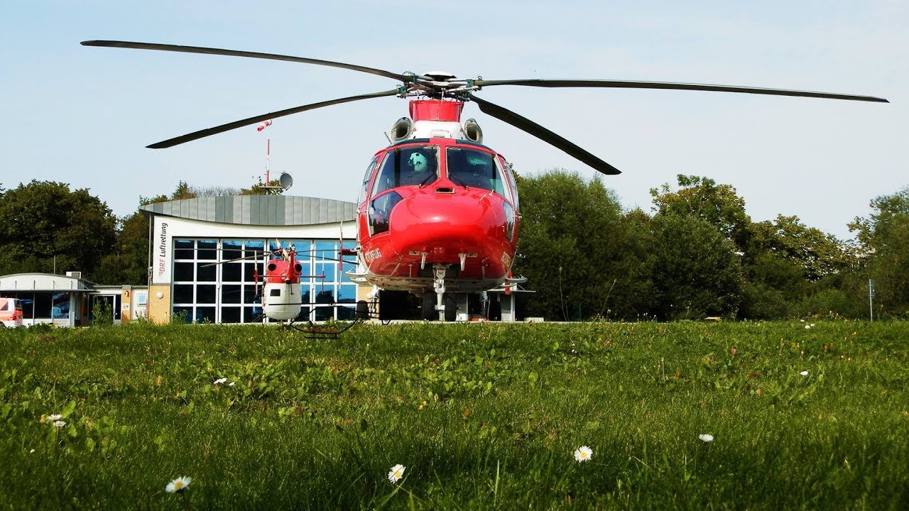 [HD] ITH AS 365 Christoph 92 Landung und Start am Uniklinikum Greifswald