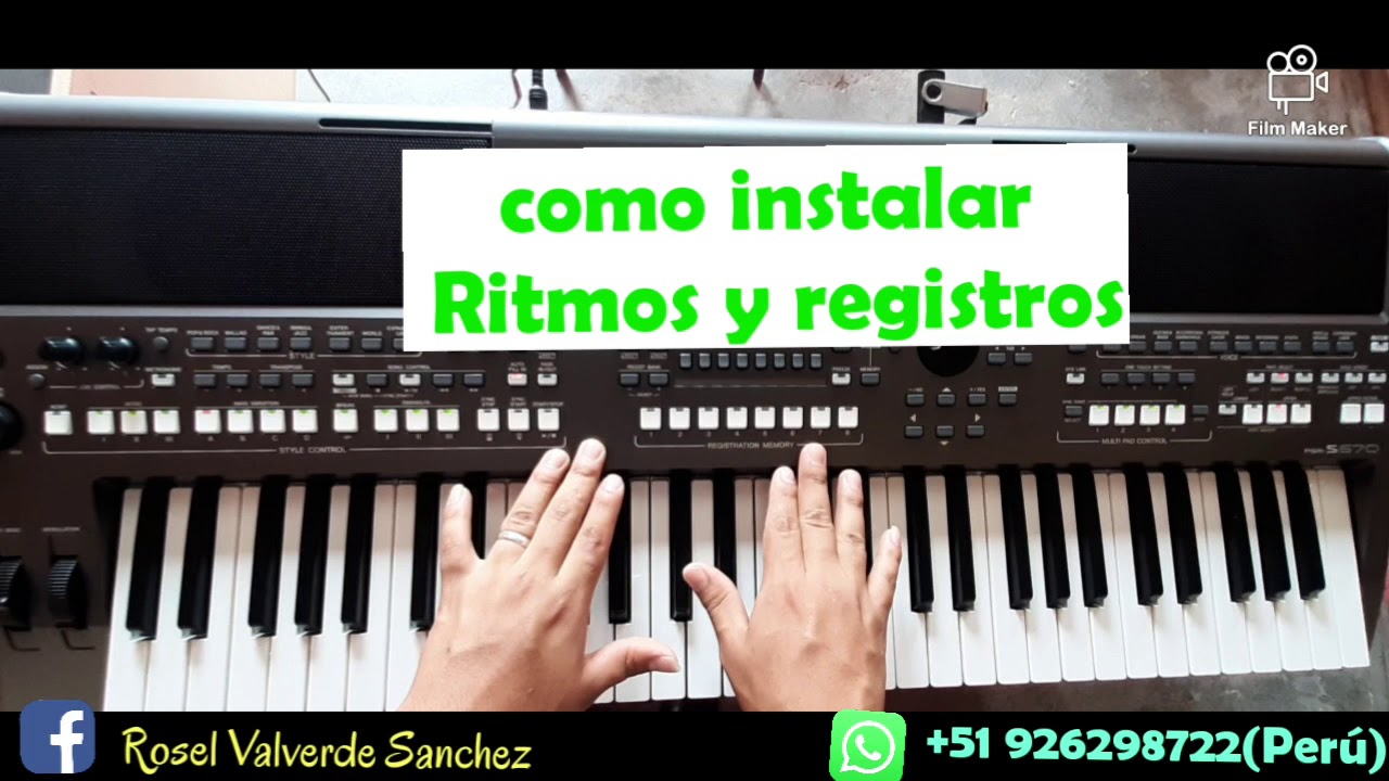 Cómo instalar SAMPLES, REGISTROS  Y STYLOS en La Yamaha S670/