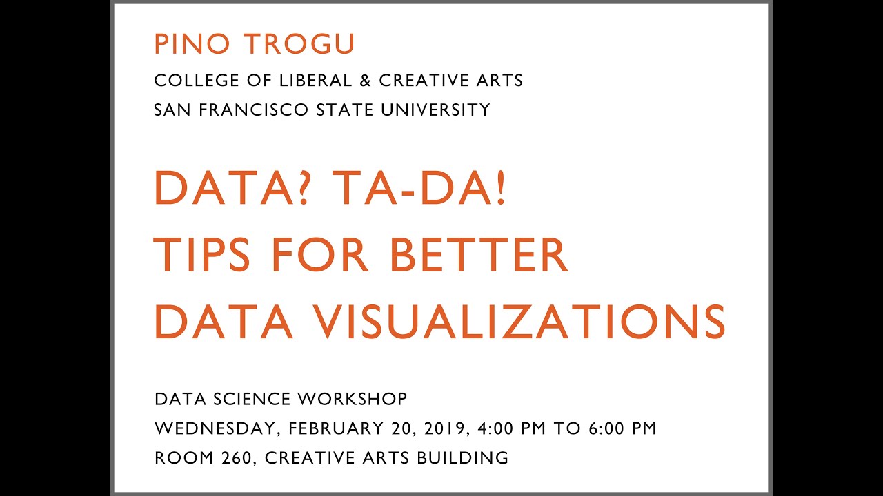 Introduction to Data Visualization -- Data? Ta-Da! Workshop