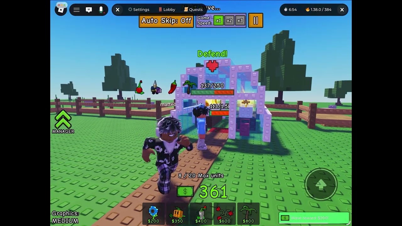 I played garden tow defense with branching vr