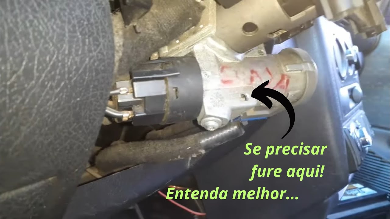 Tirando cilindro de ignição e comutador corsa!