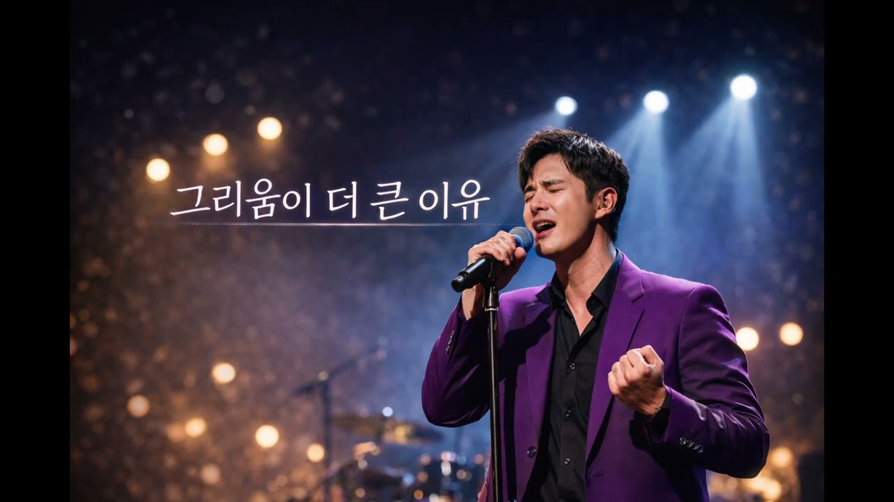 그리움이 더 큰 이유 | 남자 싱글 보컬 | AI 음악 | 호소력 짙은 트로트 발라드