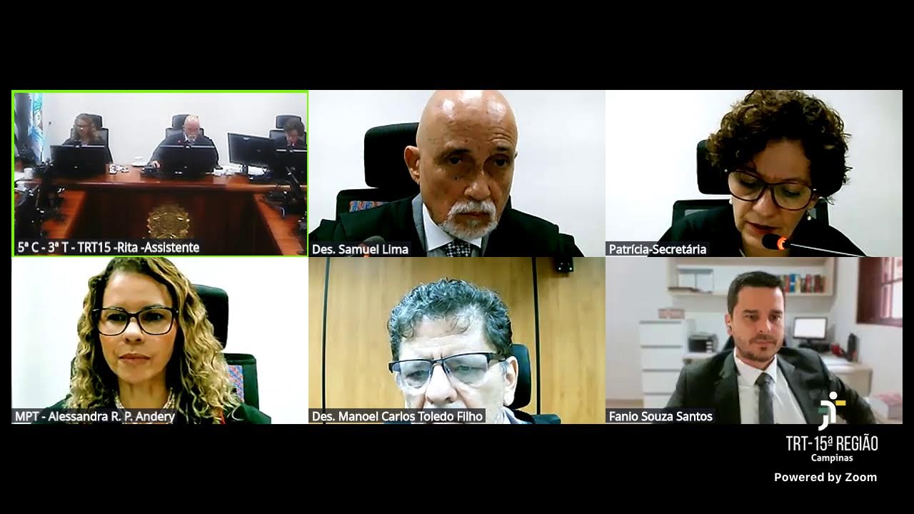 TRT 15 - 3ª TURMA - 5ª Câmara - Sessão Híbrida – 10/03/2026 – 9h