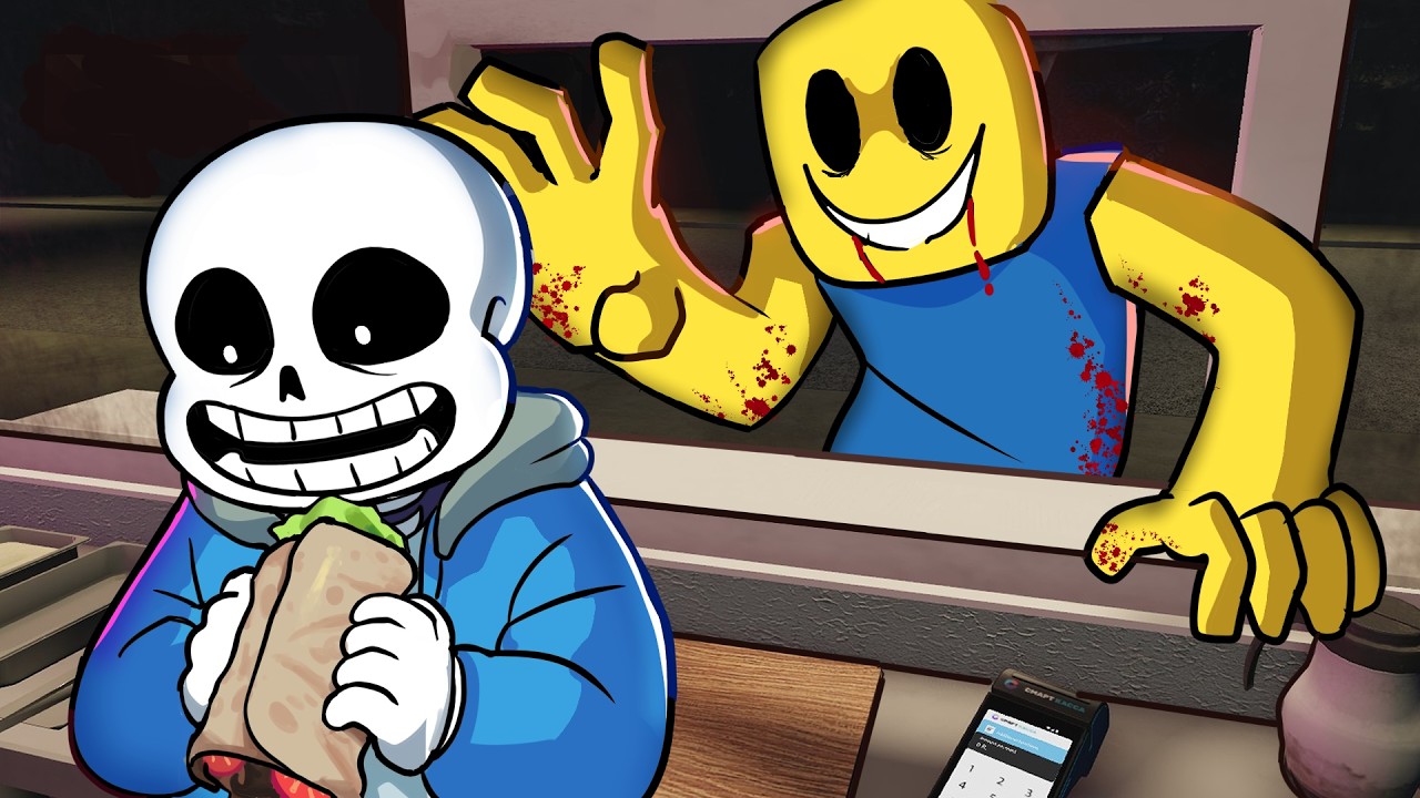 If SANS played ROBLOX HORROR GAMES (Scary Shawarma Animation)