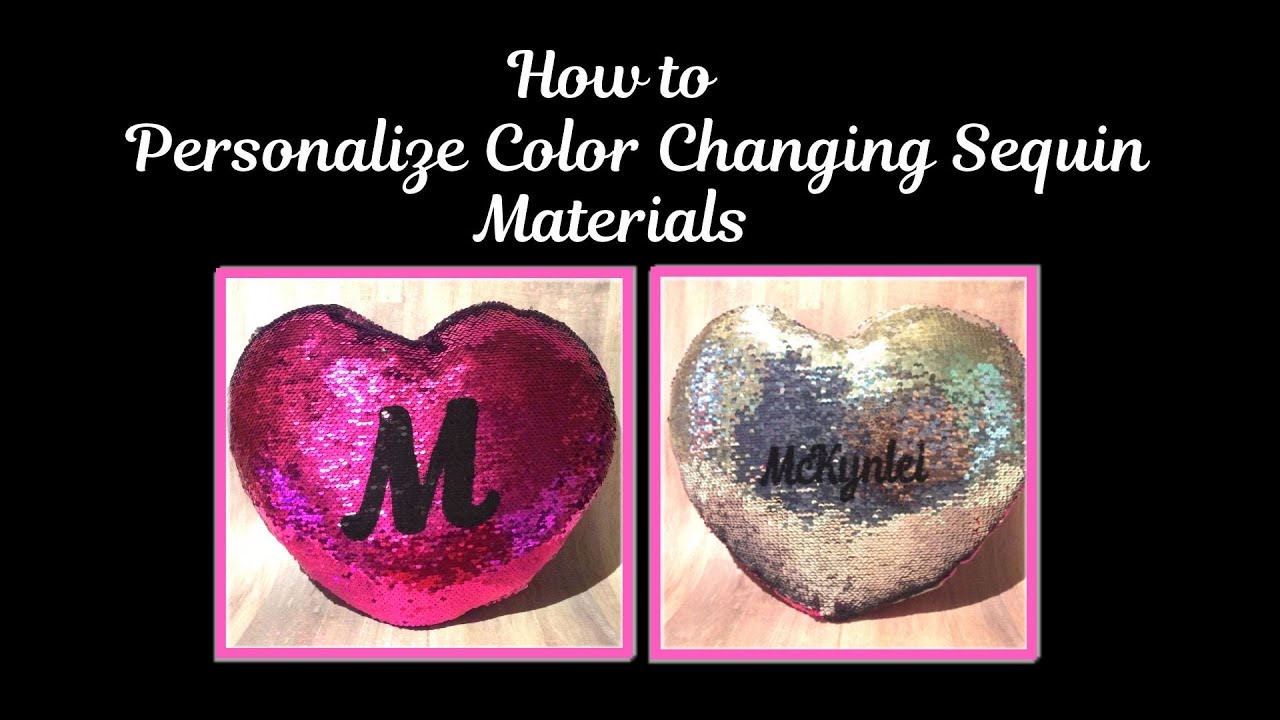 Silhouette Tutorial | Personalize Reverse Sequin Pillow