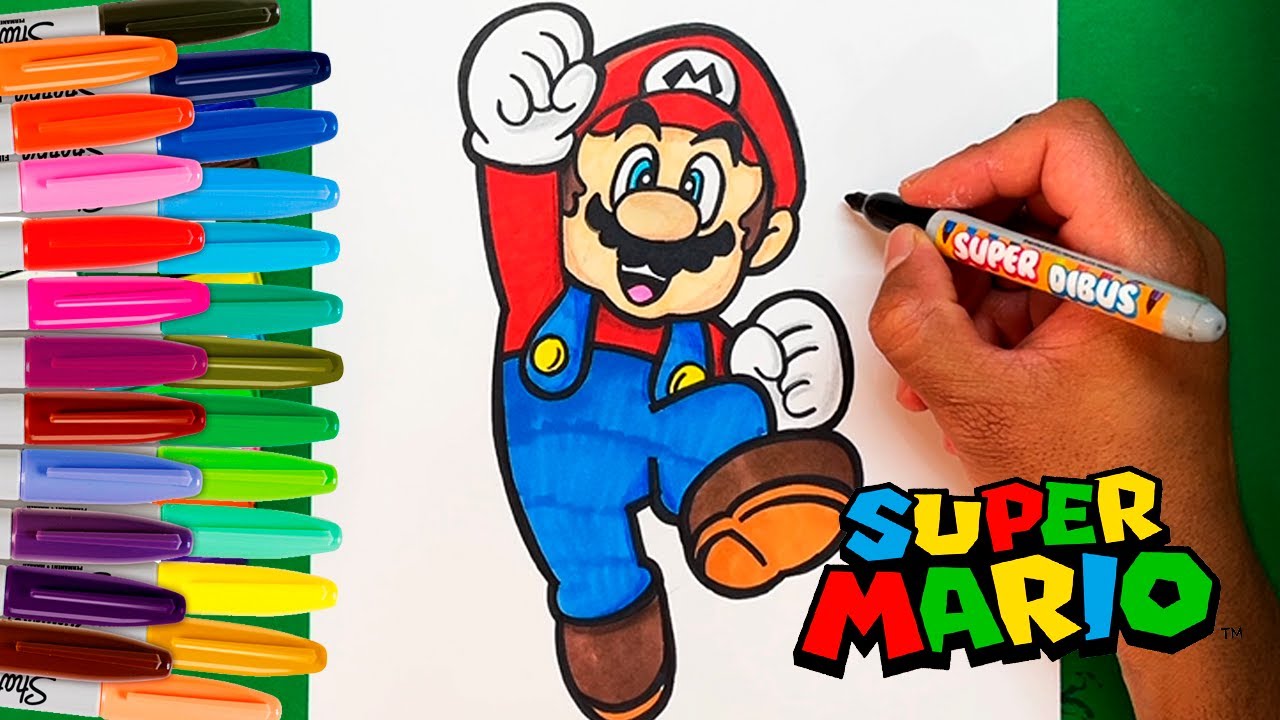 COMO DIBUJAR A SUPER MARIO DE NINTENDO PASO A PASO