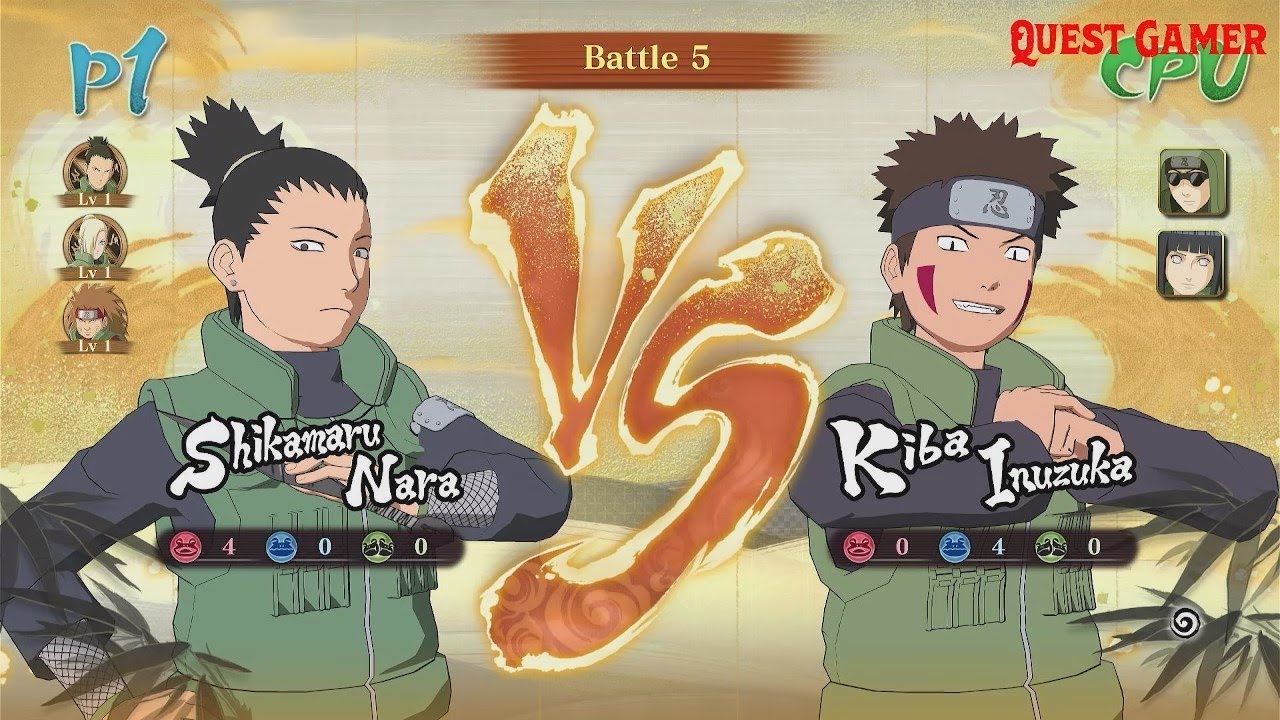 Team 10 Shikamaru,Ino,Choji (VS) Team 8 Kiba,Shino,Hinata