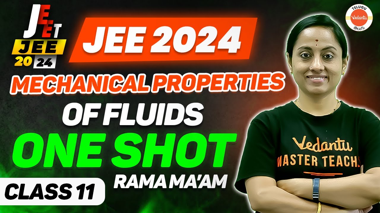 Mechanical Properties of Fluids in One Shot | Physics Class 11 | JEE 2024-25 | KRD Mam