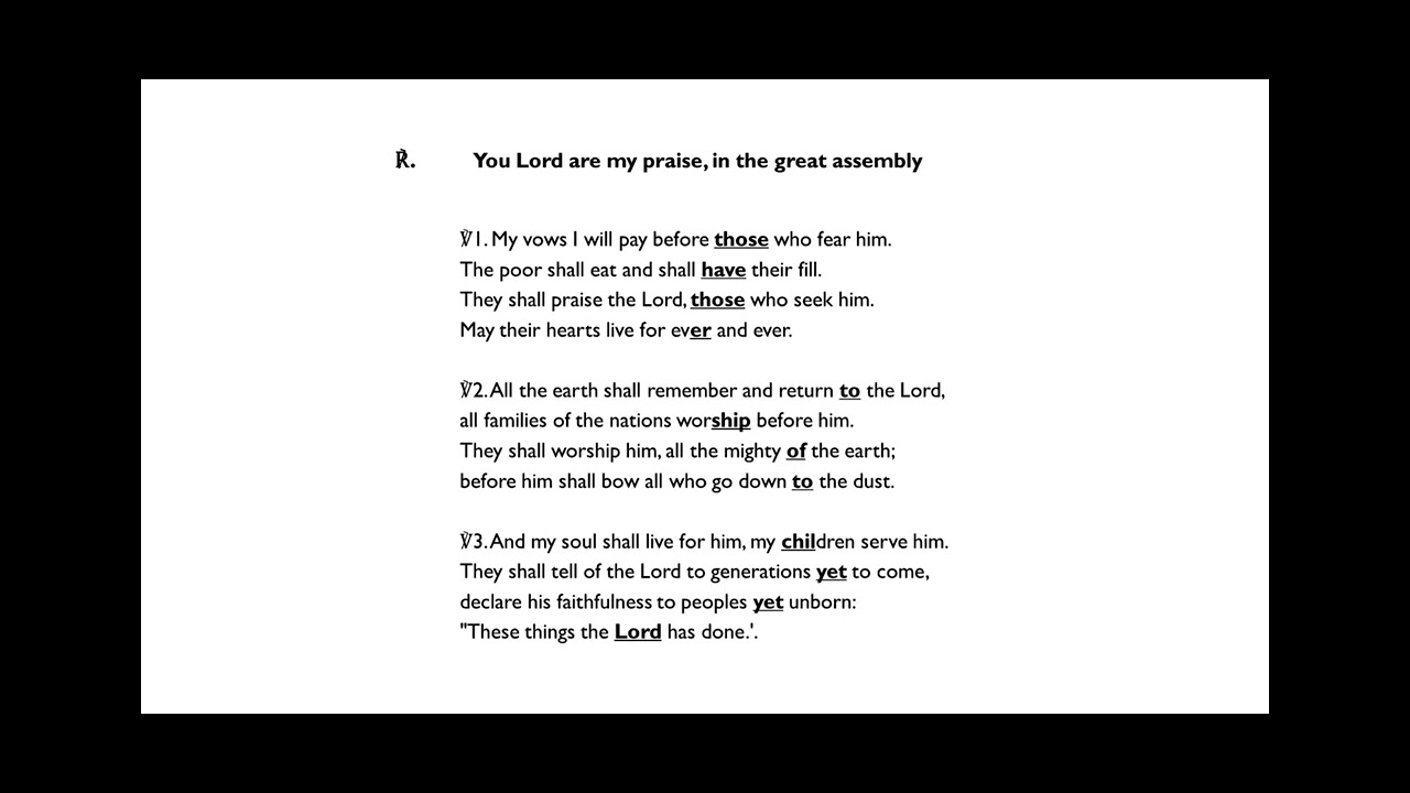 Psalm - First Holy Communion Mass 2024