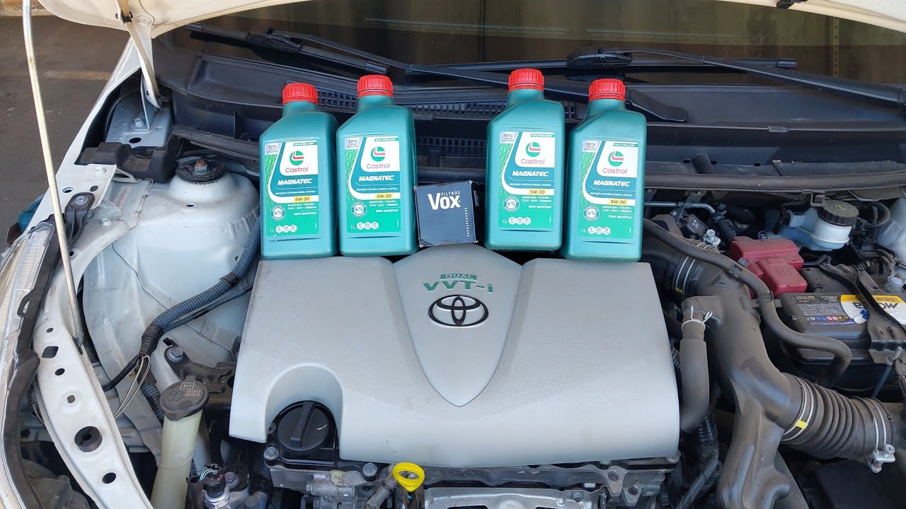 Como trocar o óleo e o filtro de óleo do Toyota Yaris. 