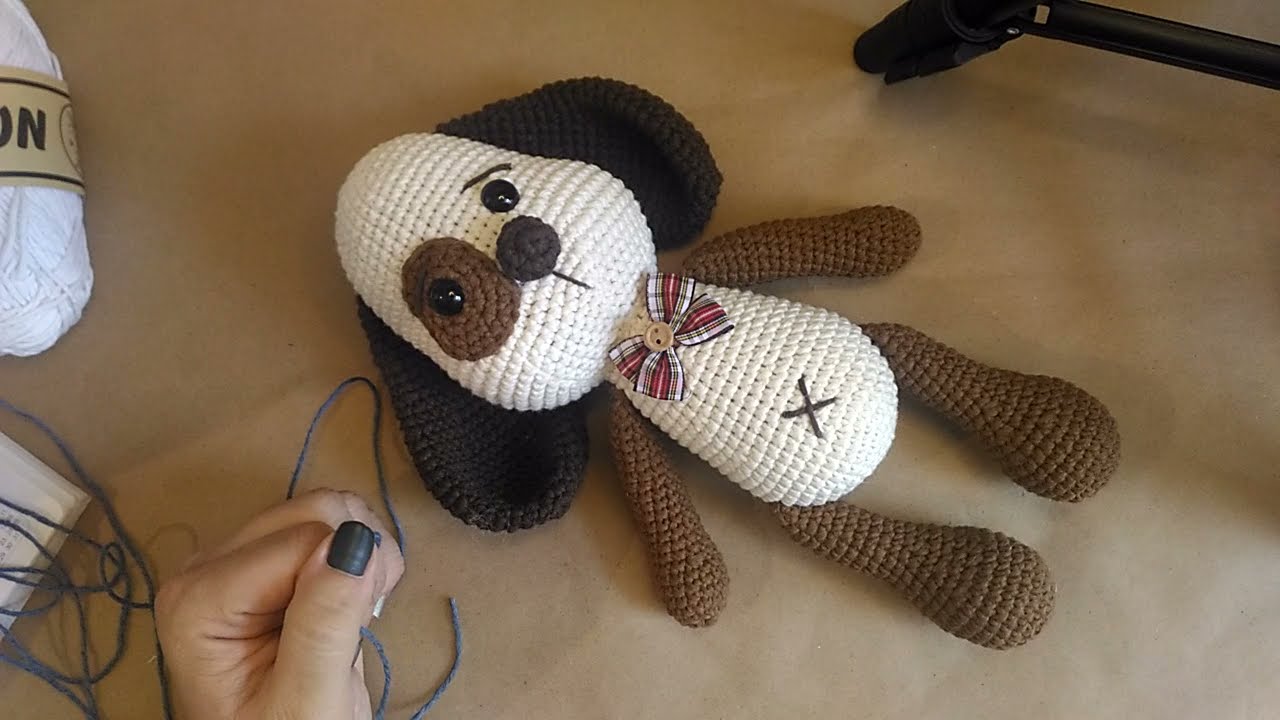 amigurumi köpek 1. bölüm/ göz çevresi ve burun videosu