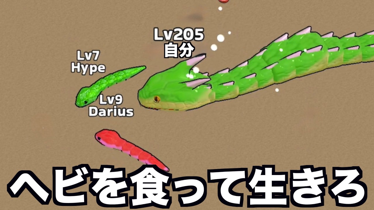 ヘビを食って生き残る育成ゲームwwwww