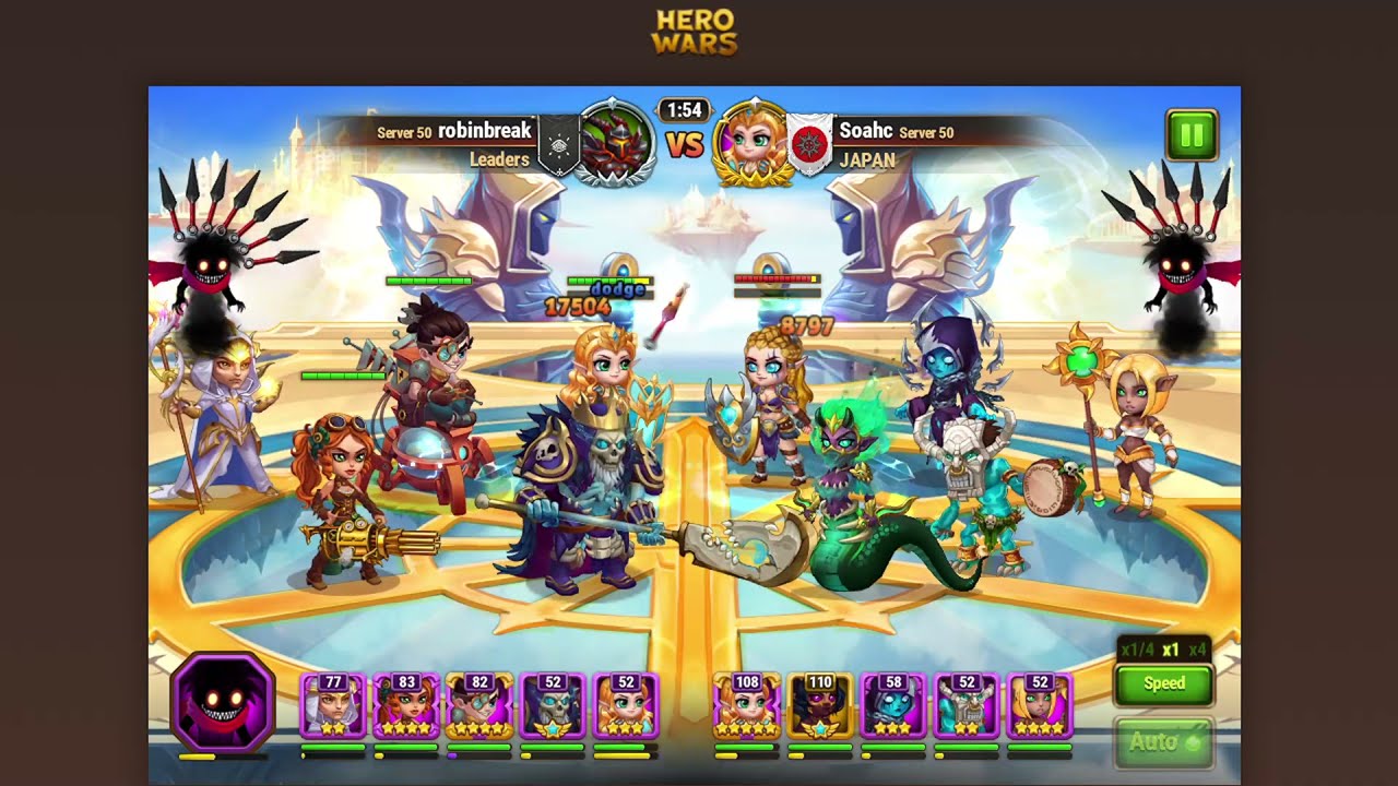 [Hero Wars] Aurora Corvus 52  vs Aurora Yasmine
