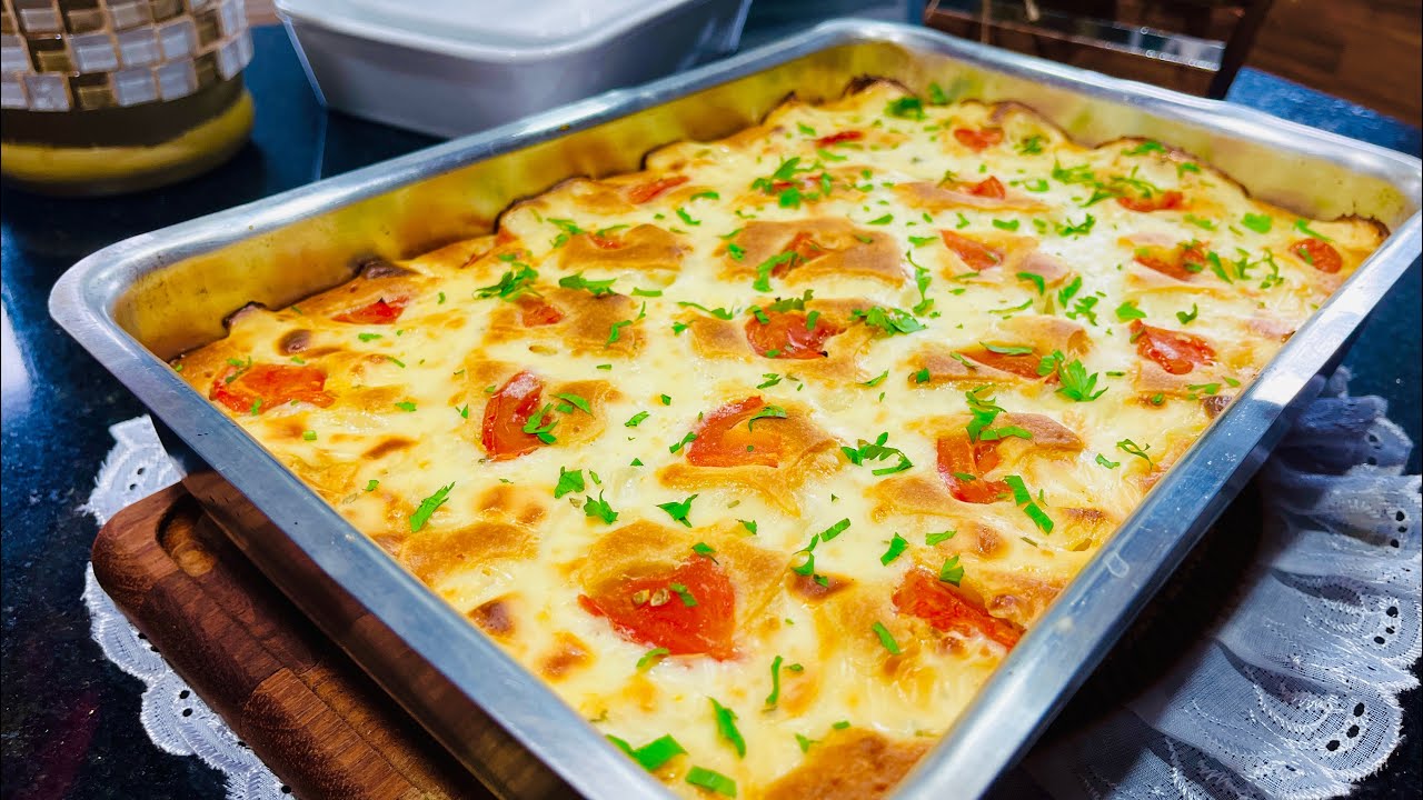 TORTA de FRANGO com creme de queijo caseiro💥 Receita de Torta salgada fácil e rápida