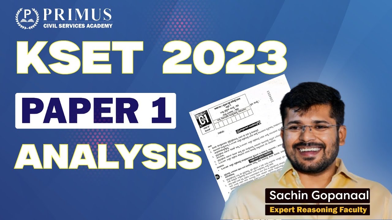KSET 2023 Paper 01 Complete Analysis | Answer Key Discussion | Primus IAS