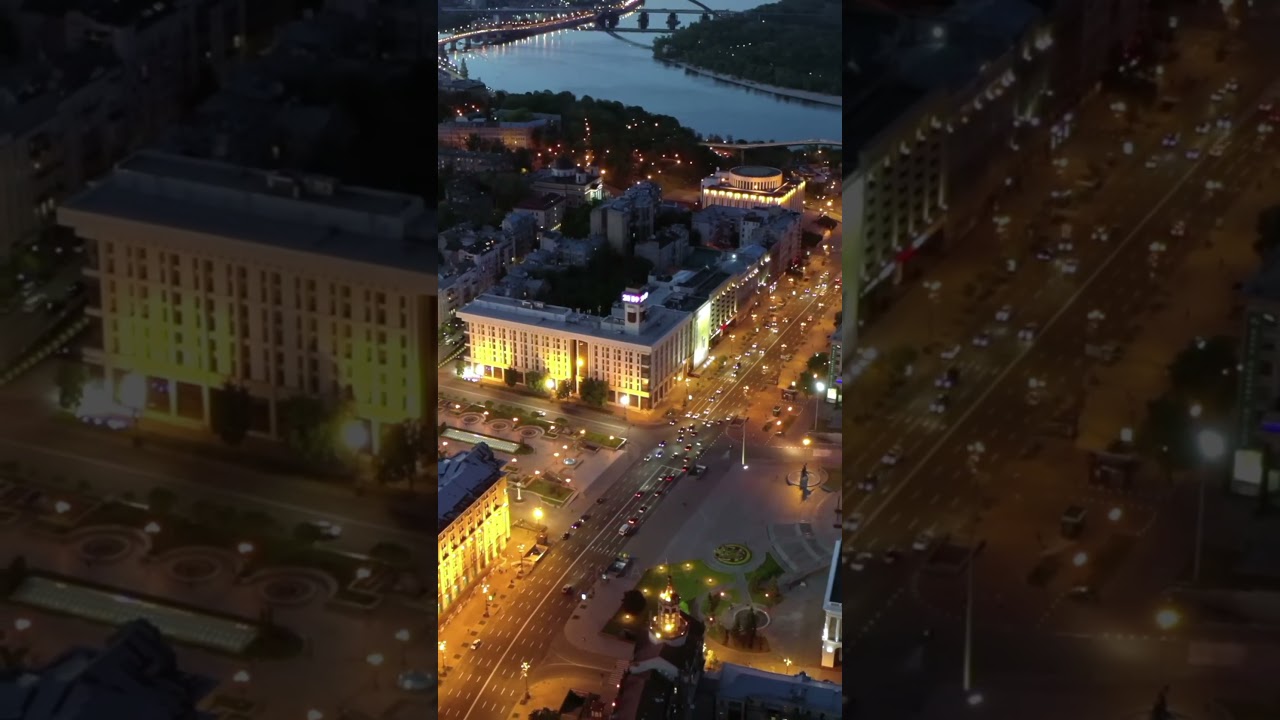 Kyiv by Night: Breathtaking Aerial Views of Ukraine's Capital 🌙