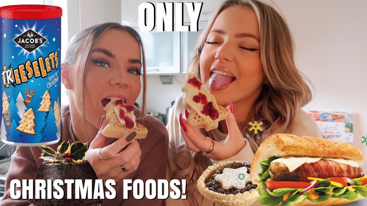 EATING CHRISTMAS FOODS FOR 24 HOURS! Immie and Kirra