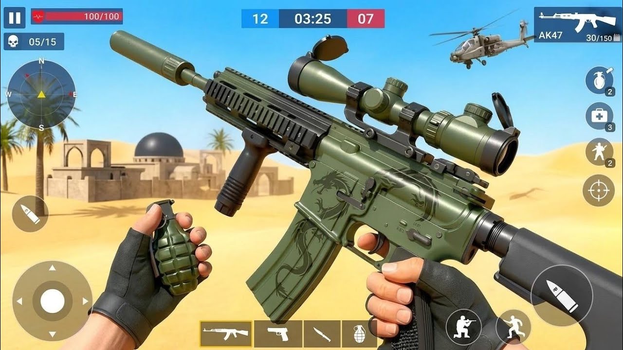 Commando Action Gun Strike Ops &mdash; Шутер от первого лица &mdash; Геймплей на Android