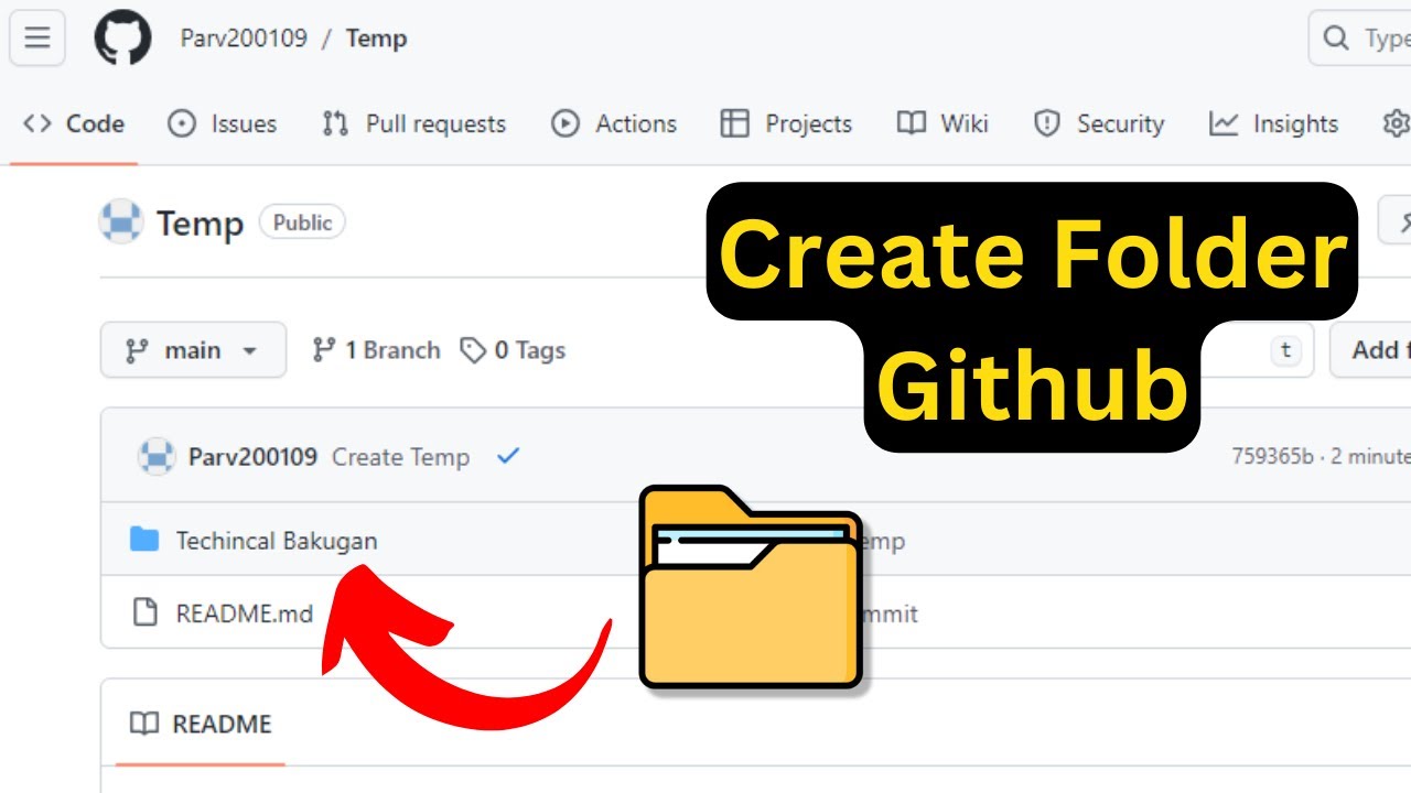 📁 Создать папку в репозитории GitHub | Создать и загрузить пустую папку в GitHub