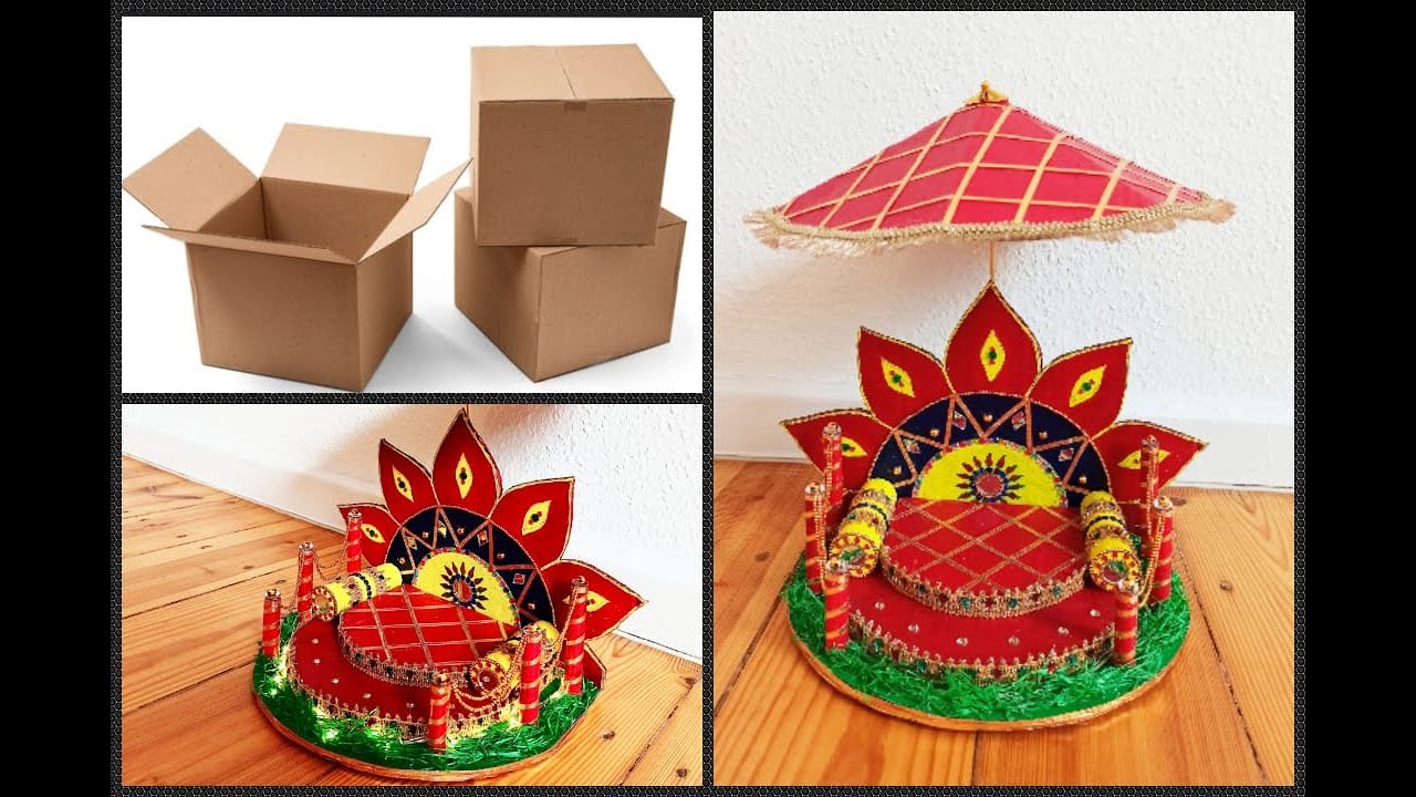 How to make Temple ( Mandir ) at home using cardboard | DIY cardboard temple / Mandir