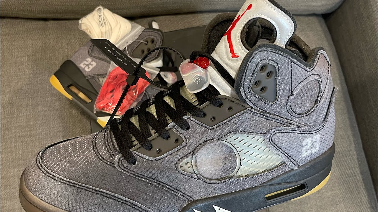 Air Jordan 5 Off White Unboxing Review!🧐🔥🔥 Soooo cold 🥶 