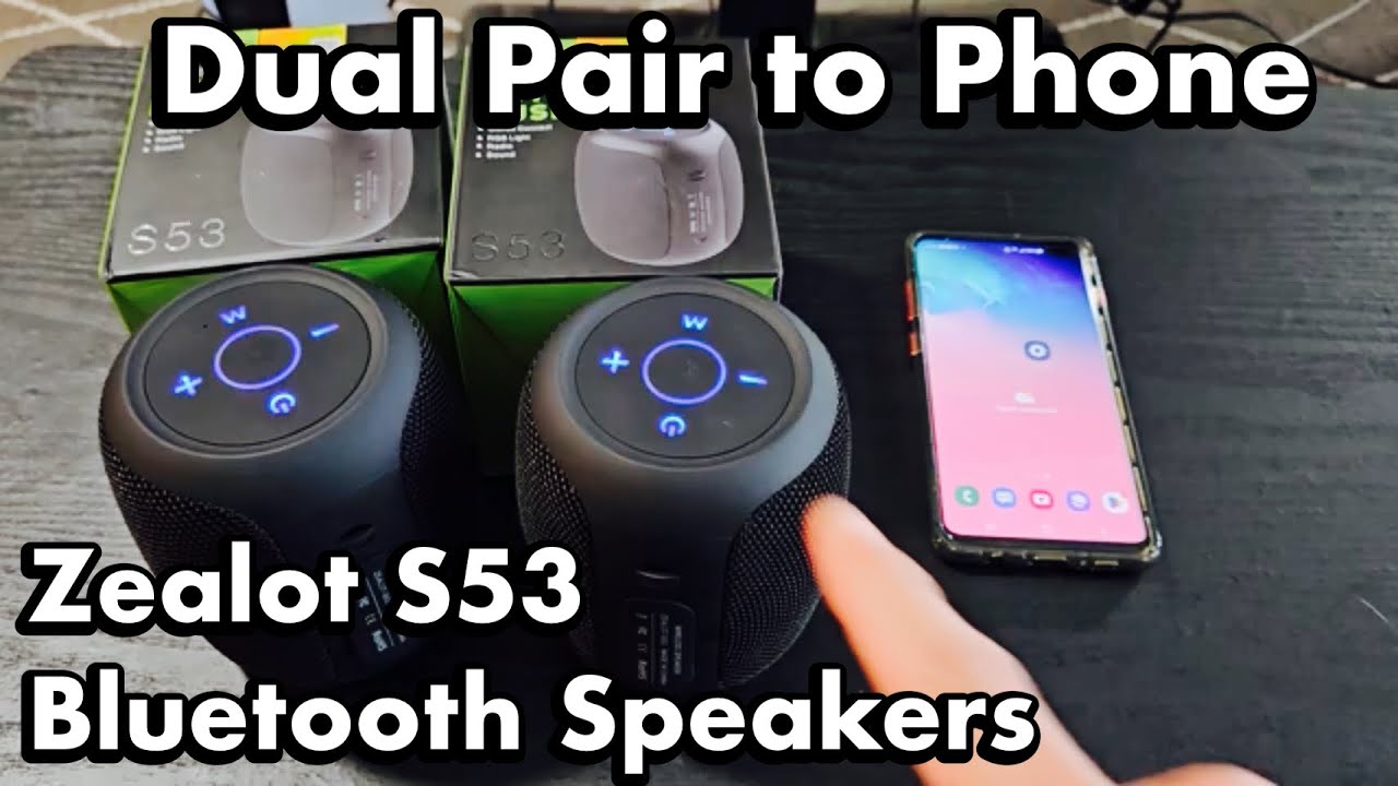 Как подключить/синхронизировать две Bluetooth-колонки Zealot S53 к телефону Android или Galaxy