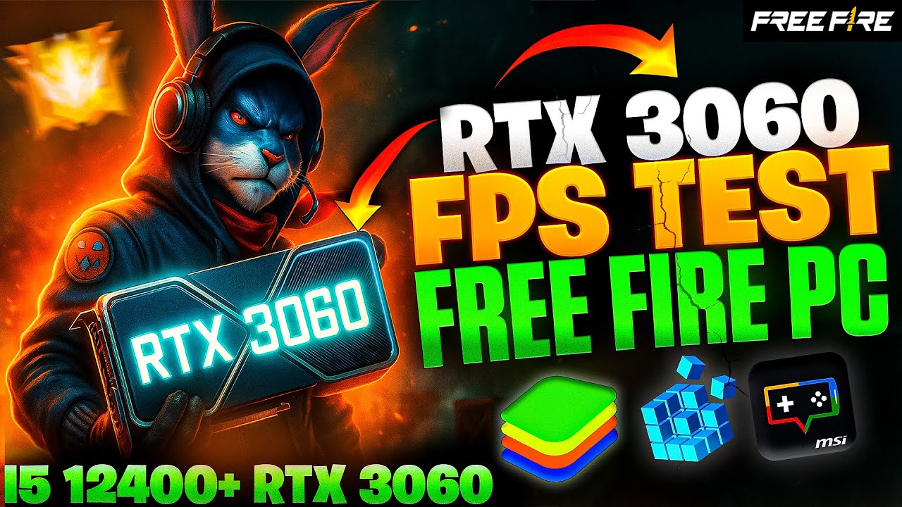 FPS KING Intel i5 12400 + RTX 3060 GPU Free FIre PC FPS Gameplay Test | BlueStacks 5 | MSI 5