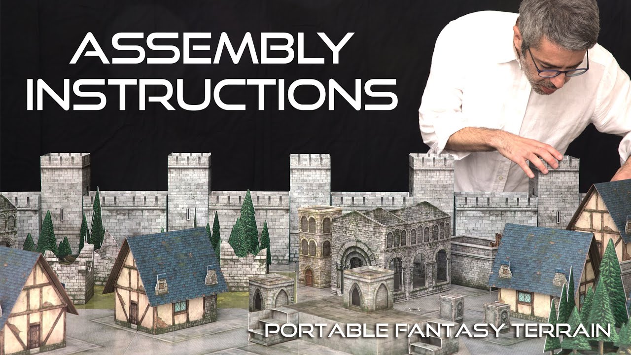 Foldable Tabletop FANTASY Terrain INSTRUCTIONS- Acid House Terrain
