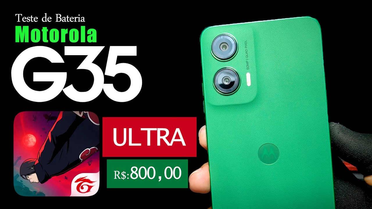 🌟Teste de Bateria MOTO G35 | Free Fire ao vivo
